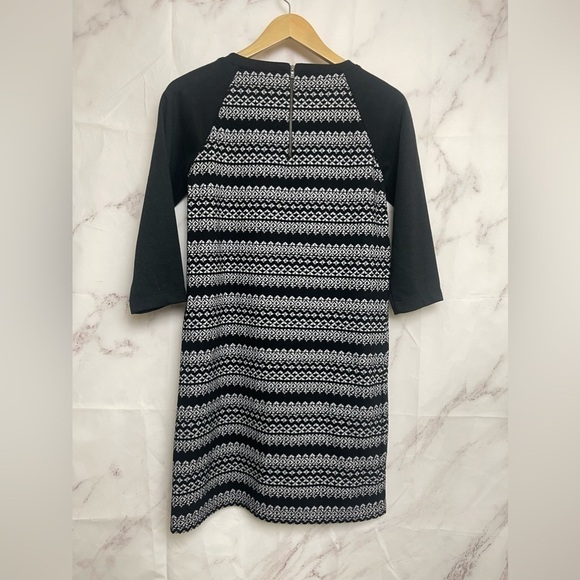 Ann Taylor Loft 3/4 Sleeve Argyle Print Dress - A15 - Picture 4 of 4